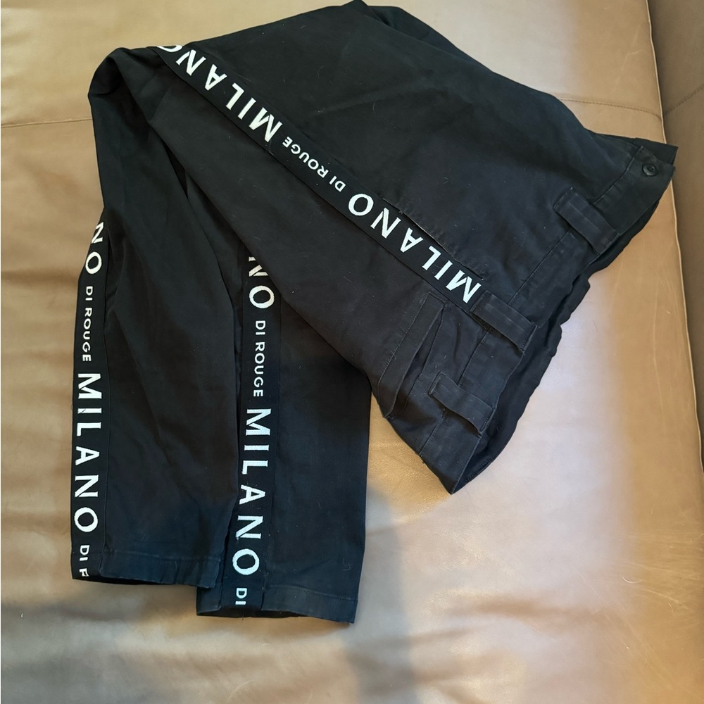 Milano di Rouge Logo Black Pants, 36